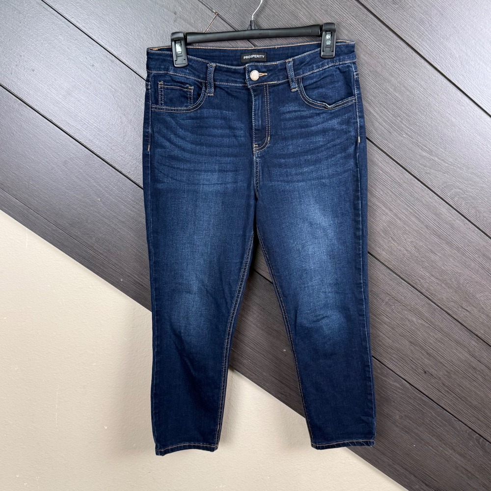 Prosperity Women's Skinny Jeans Size 30P Dark Wash Stretch Cropped Denim